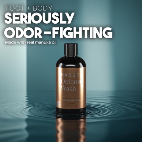 BALM OF GILEAD Antifungal Tea Tree Body Wash - 8.25 fl Oz Tea Tree and Manuka Antibacterial Body Wash - Helps Soothe Athlete’s Foot & Ringworm - Jock Itch, Chafing and Remove Odor